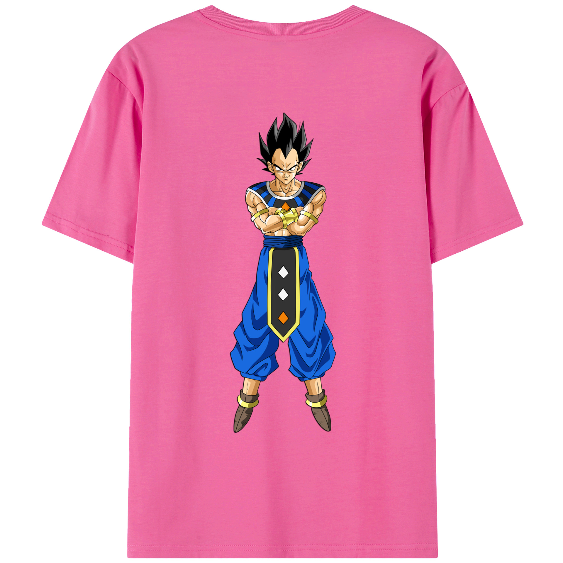 （画像用） ドラゴンボール ベジータ四世（Bejīta Yonsei）DRAGON BALL Vegeta IV レディース半袖Tシャツ(バックプリント)